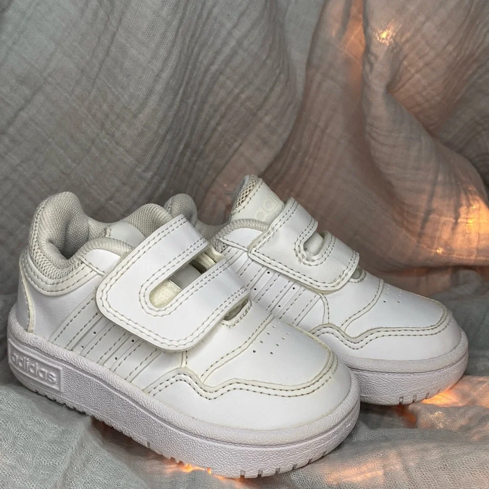 Adidas Kids White Velcro Sneakers - Picture 2 of 7